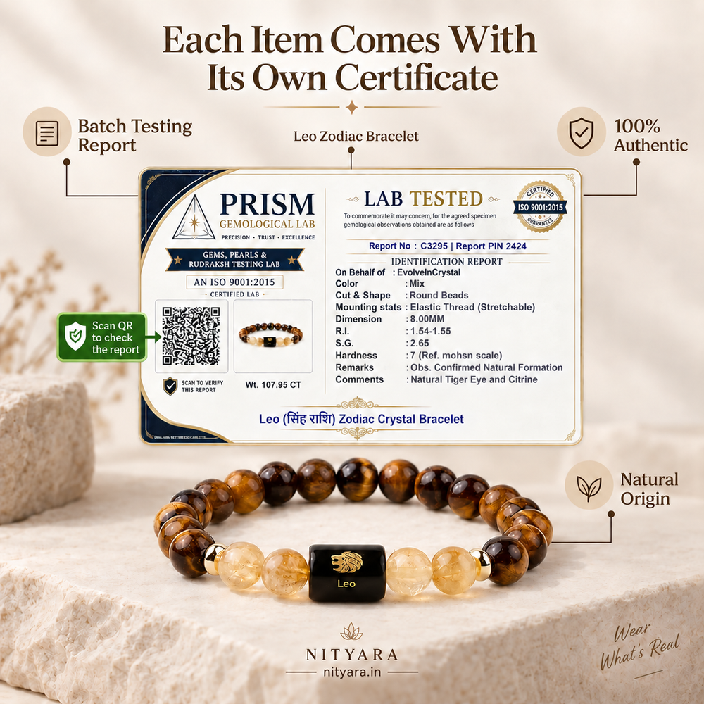 Leo (सिंह राशि) Tiger Eye & Citrine Zodiac Bracelet — Everyday styling