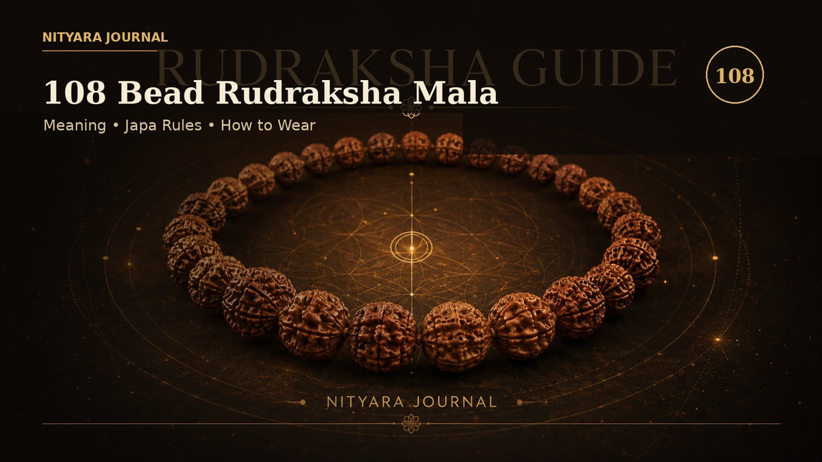 108 Bead Rudraksha Mala: Meaning, Benefits, Japa Rules & How to Wear - Nityara