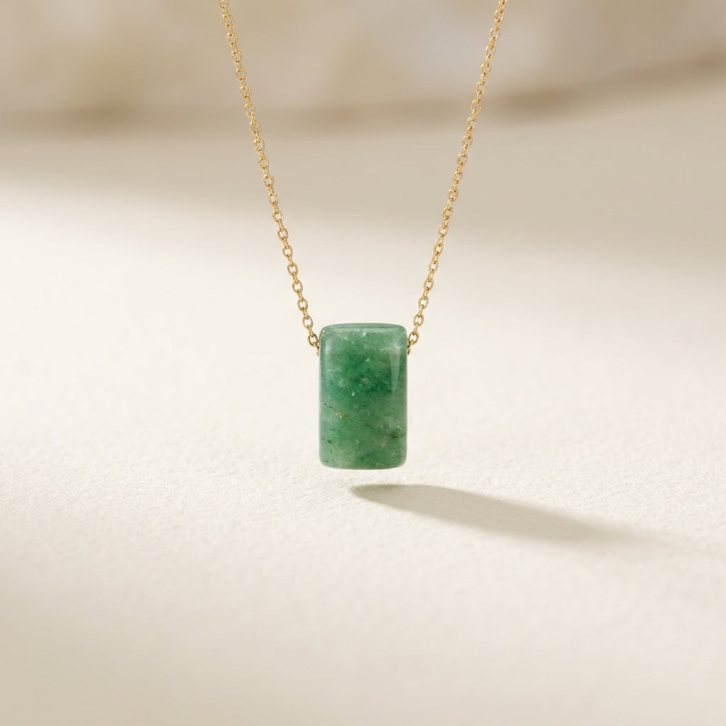 Virgo Mercury Zodiac Pendant - aventurine hero shot