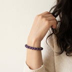 Aquarius Saturn Zodiac Bracelet worn on wrist