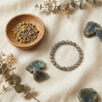Labradorite Transformation Bracelet - styled flat lay