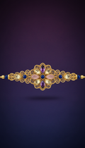 Gold Filigree Rakhi