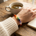 7-Chakra Multi-Stone Healing Bracelet - worn on wrist