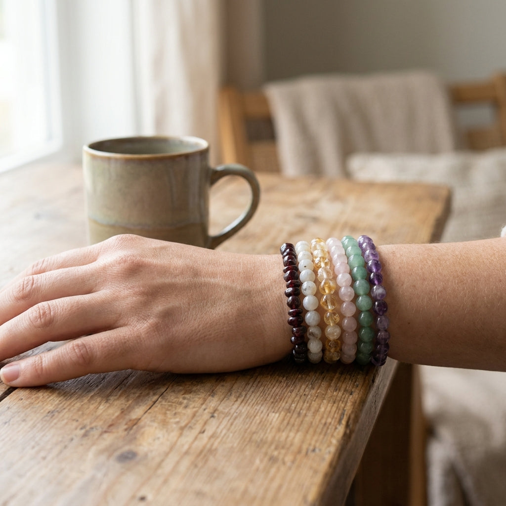 Numerology Birth Number Combo Bracelet Set - worn on wrist