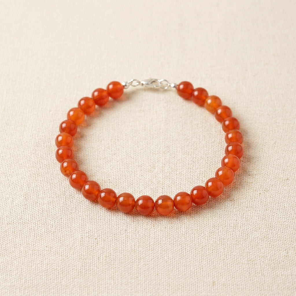 Aries & Scorpio Mars Zodiac Bracelet - carnelian beads hero shot