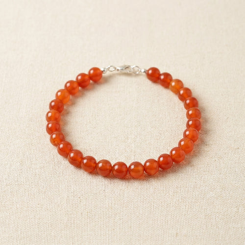 Aries & Scorpio Mars Zodiac Bracelet - carnelian beads hero shot