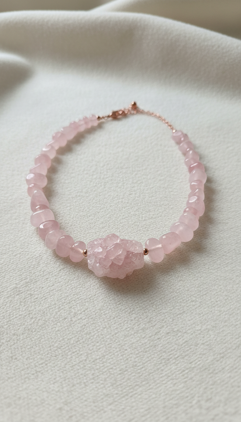 Rose Quartz Pendant Necklace