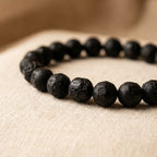 Black Tourmaline Protection Bracelet - macro detail