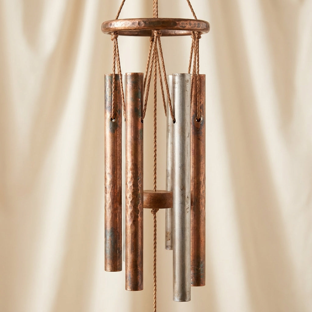 6-rod wind chime, detail texture