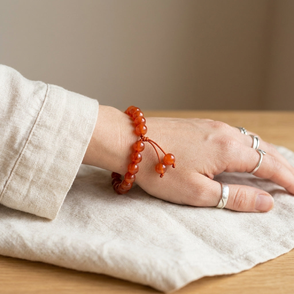 Aries & Scorpio Mars Zodiac Bracelet worn on wrist