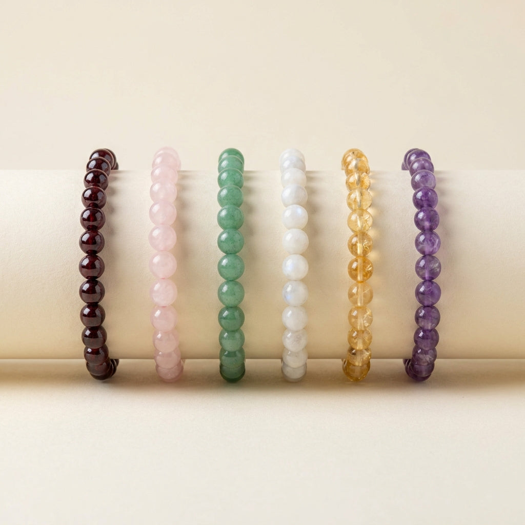 Zodiac Birthstone Bracelet Set - multi-gemstone hero shot