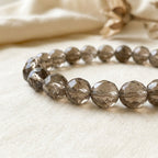 Smoky Quartz Stress Relief Bracelet - macro detail