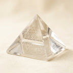 Shree Yantra crystal pyramid, detail texture