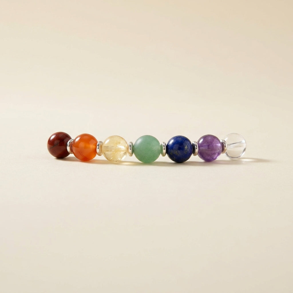 7-Chakra Multi-Stone Healing Bracelet - front view