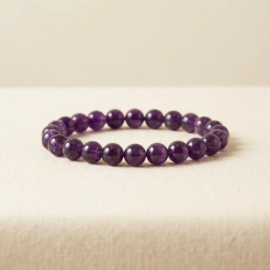 Amethyst Calm Mind Bracelet - front view