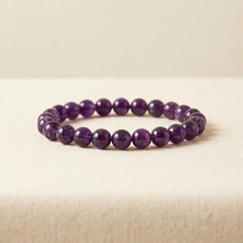 Amethyst Calm Mind Bracelet - front view
