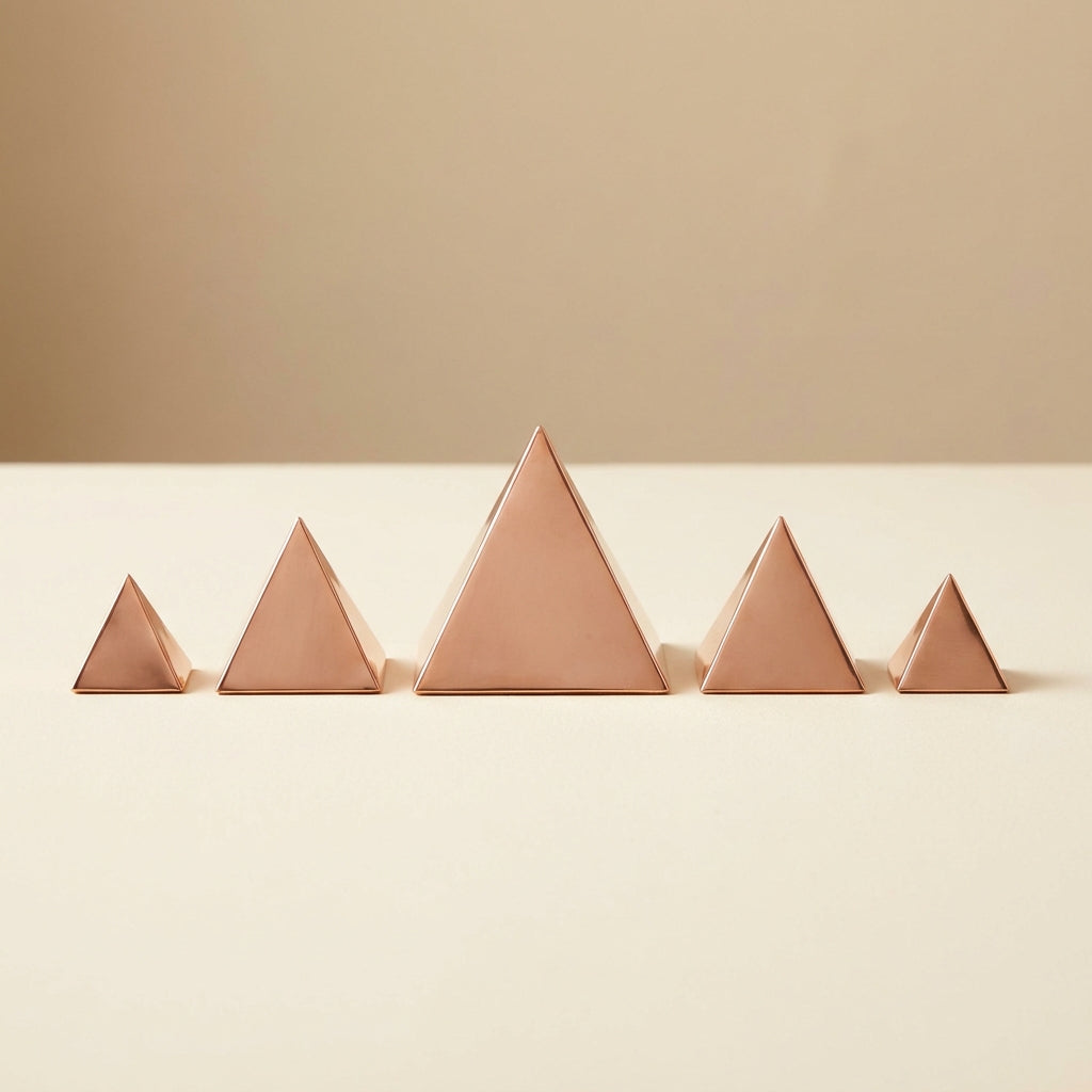 5-piece copper pyramid set, hero view