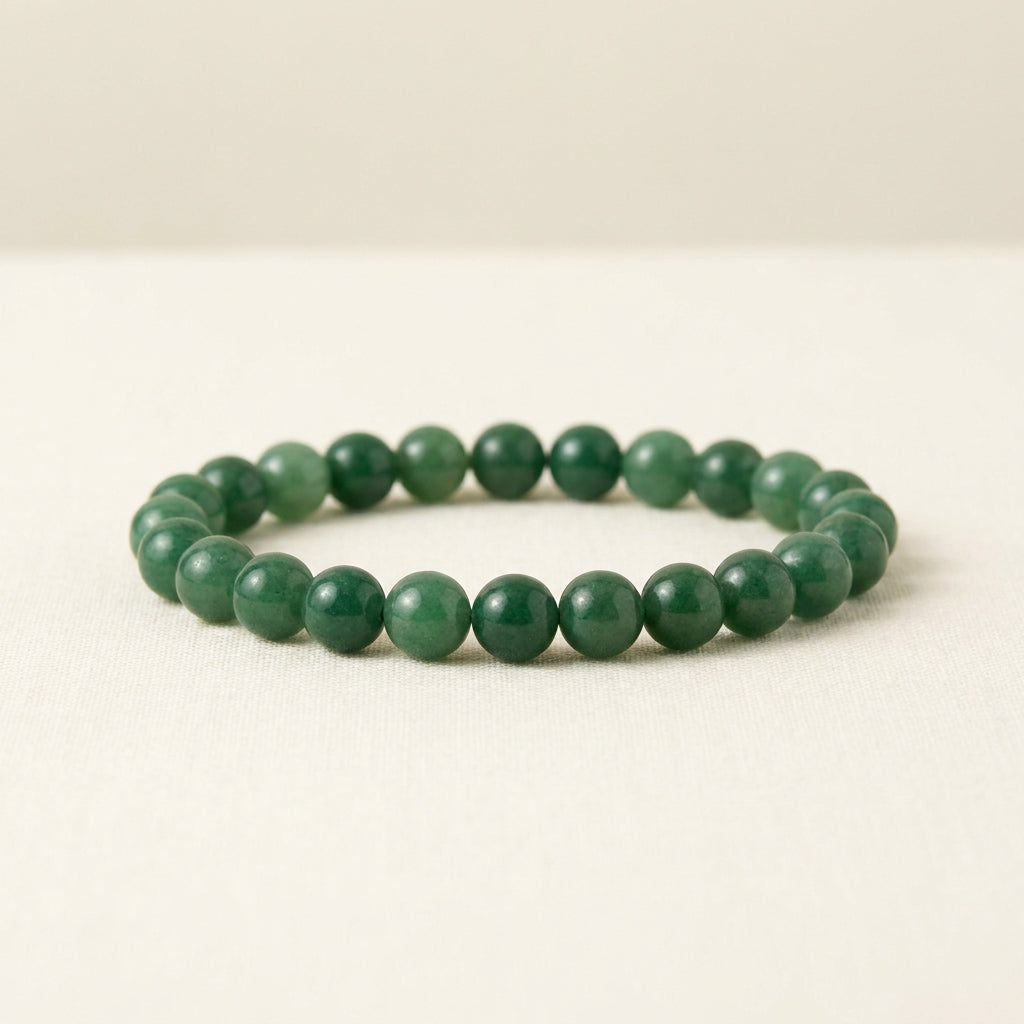 Gemini & Virgo Mercury Zodiac Bracelet - aventurine beads hero shot