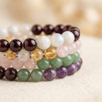 Numerology Birth Number Combo Bracelet Set - macro bead detail