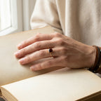 Leo Sun Zodiac Ring worn on finger
