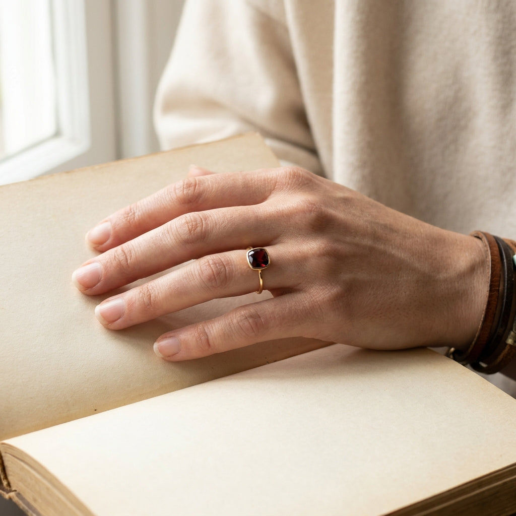 Leo Sun Zodiac Ring worn on finger