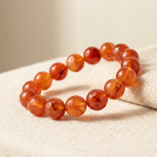 Carnelian Vitality Bracelet - macro detail