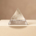 Shree Yantra crystal pyramid, hero front view