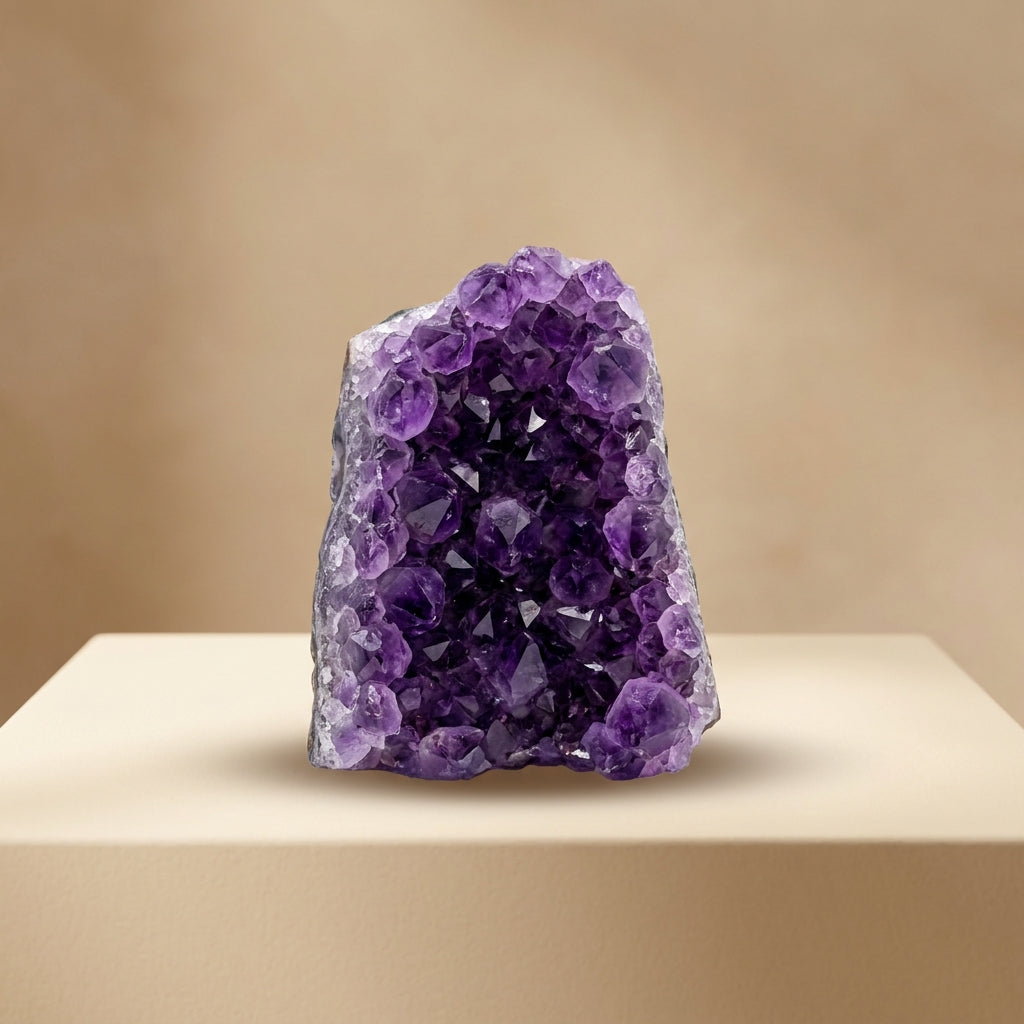 Amethyst cluster, hero front view