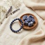 Sodalite Clarity Bracelet - styled flat lay