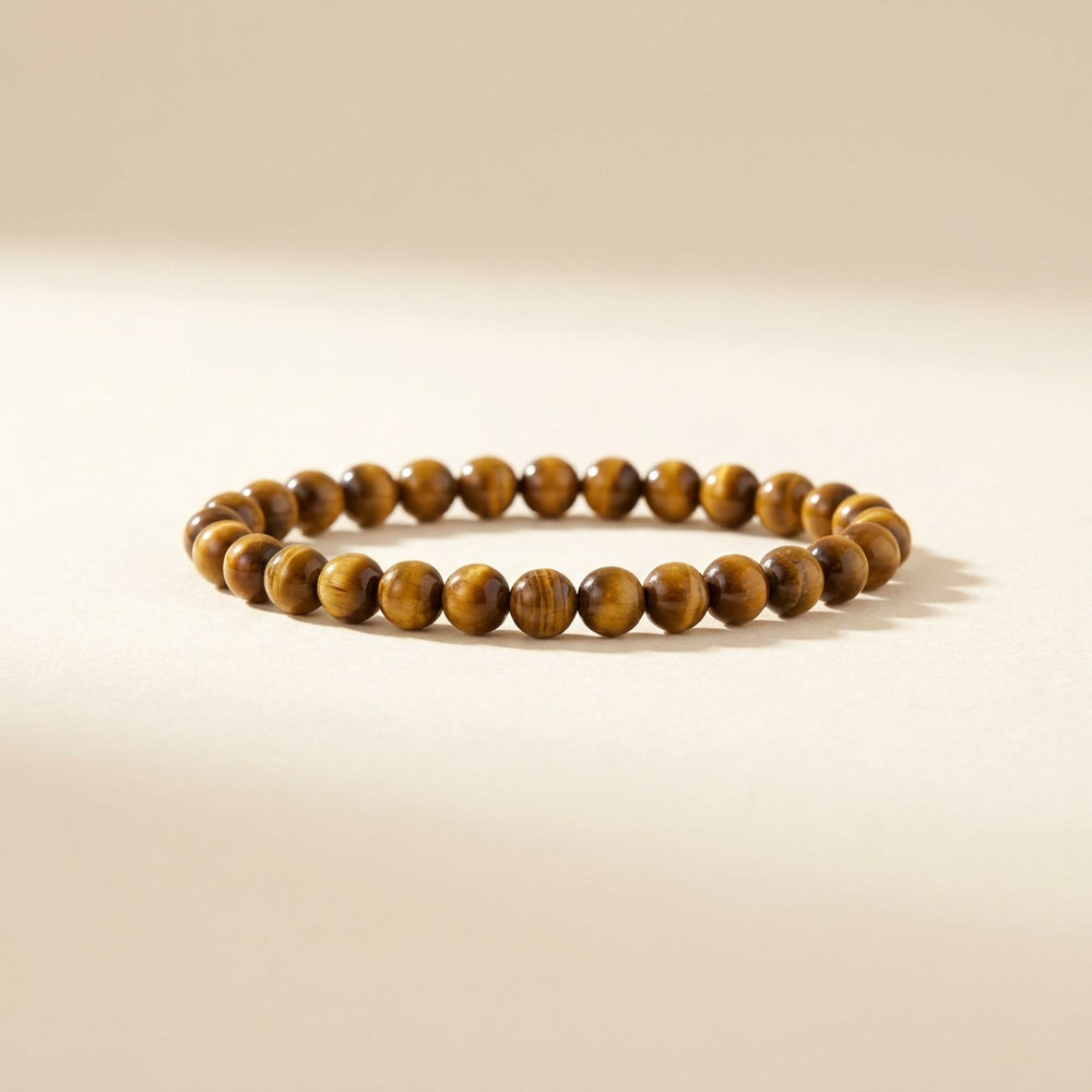 Tiger Eye Protection Bracelet — Natural stone detail