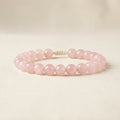 Taurus & Libra Venus Zodiac Bracelet - rose quartz beads hero shot