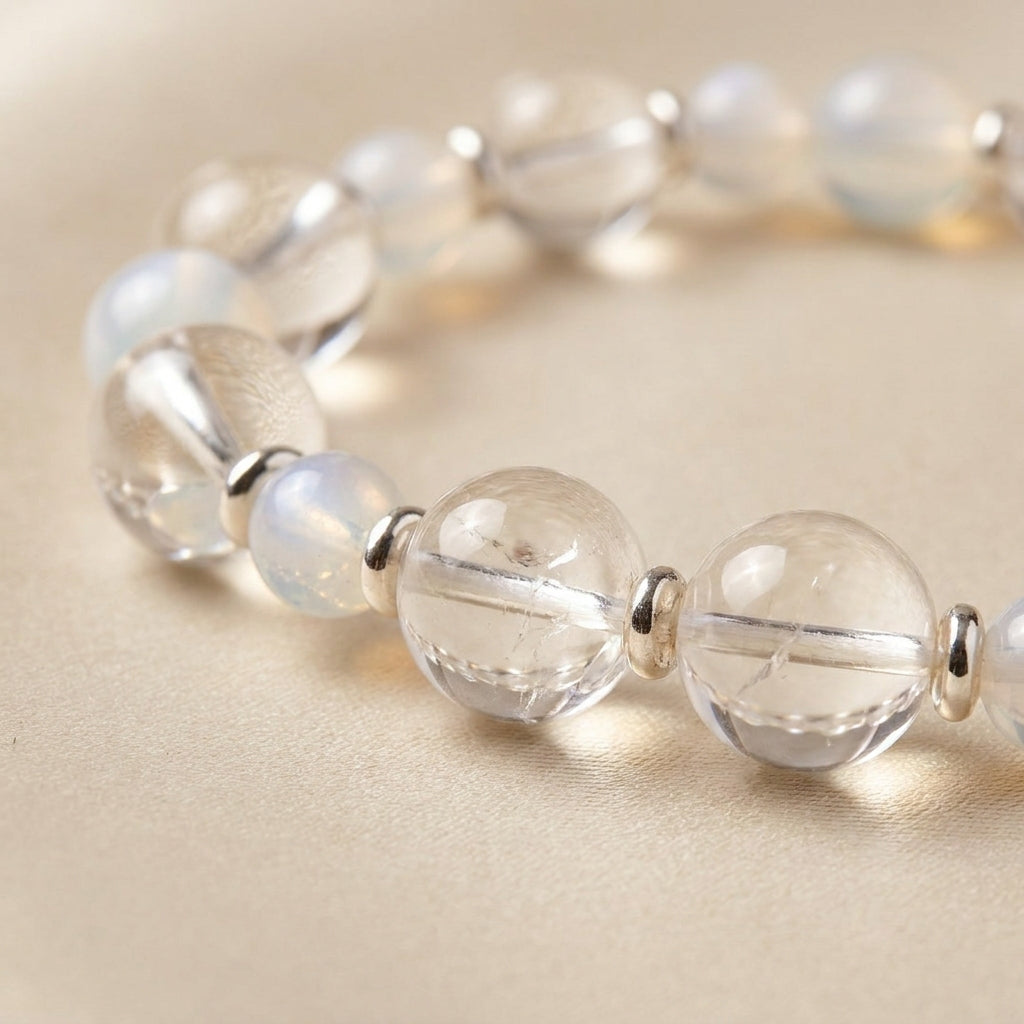 Master Number 11 Numerology Bracelet - macro bead detail