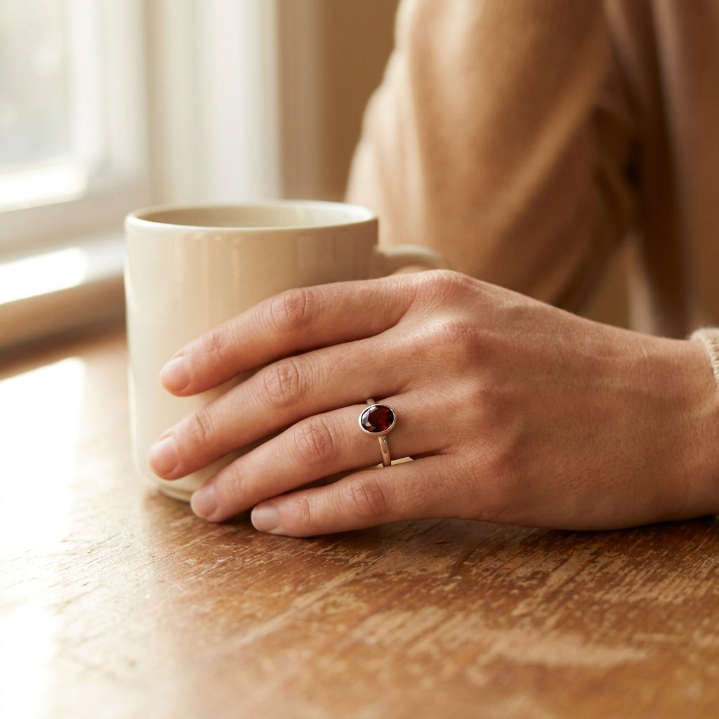 Number 1 Sun Numerology Ring - worn on finger