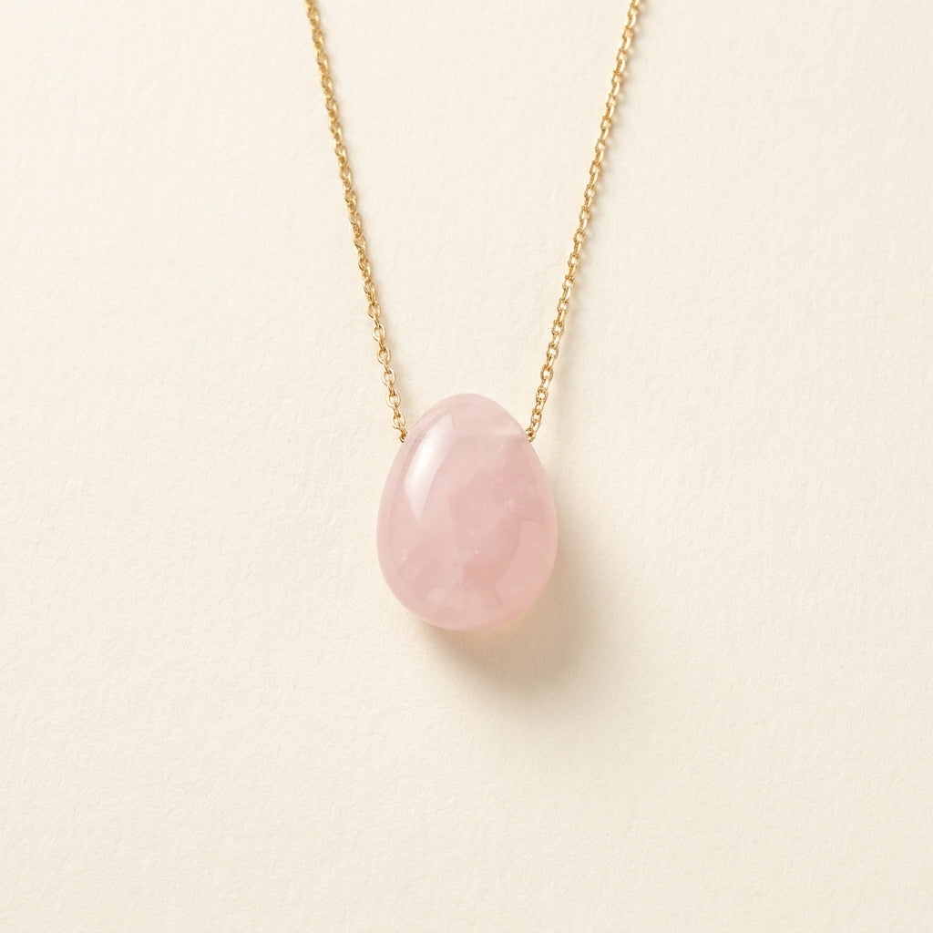 Libra Venus Zodiac Pendant - rose quartz hero shot