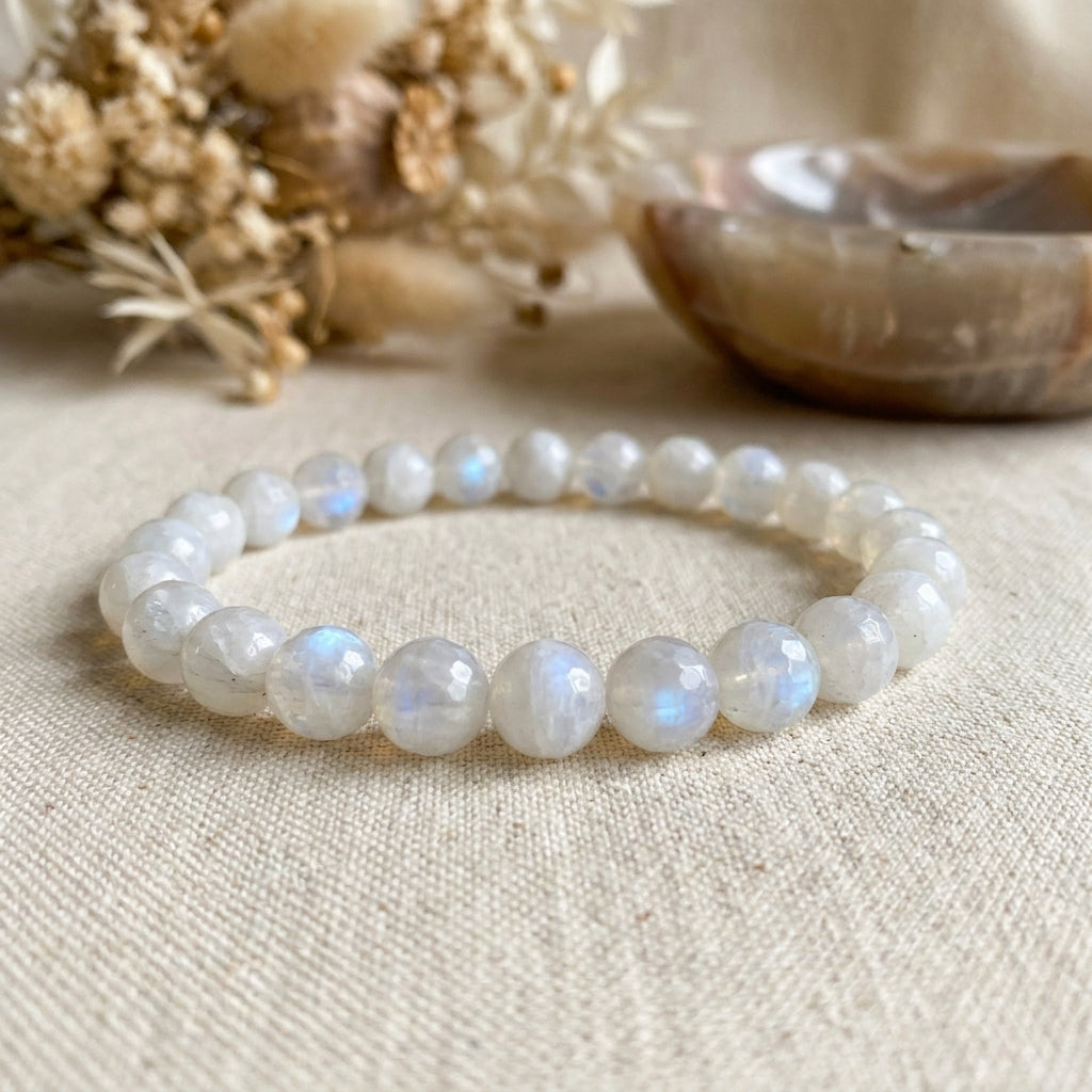 Moonstone Intuition Bracelet - macro detail