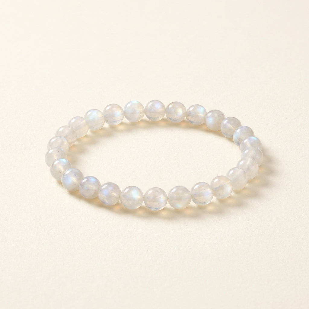 Cancer Moon Zodiac Bracelet - moonstone beads hero shot