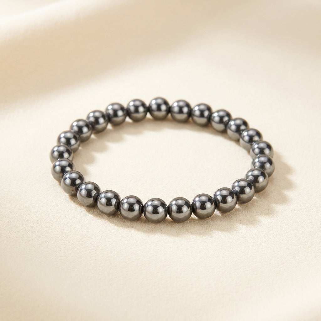 Hematite Grounding Bracelet - front view