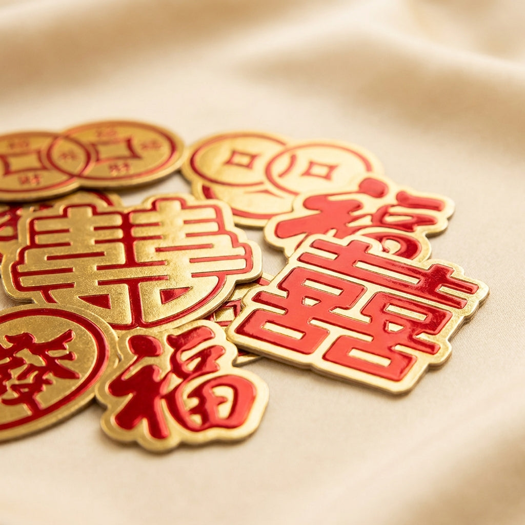 Swastik sticker set, detail texture