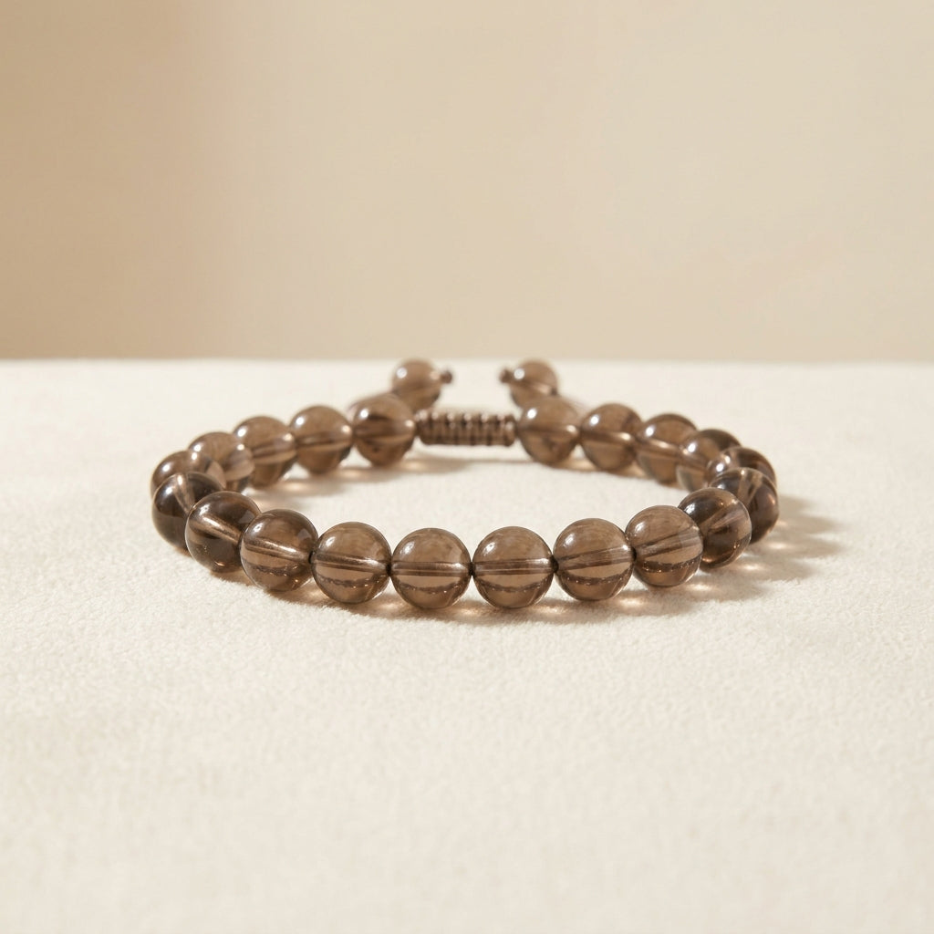 Smoky Quartz Stress Relief Bracelet - front view