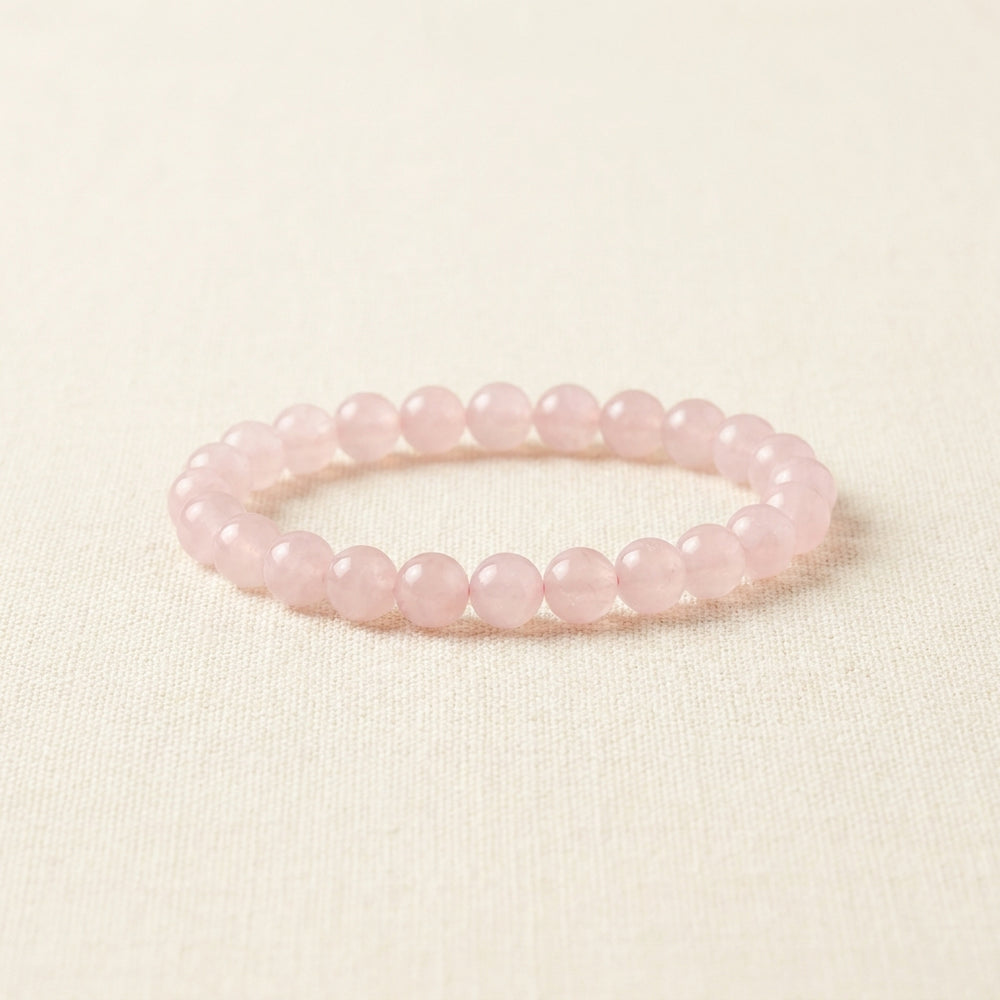 Rose Quartz Love & Serenity Bracelet — Rose Quartz tone