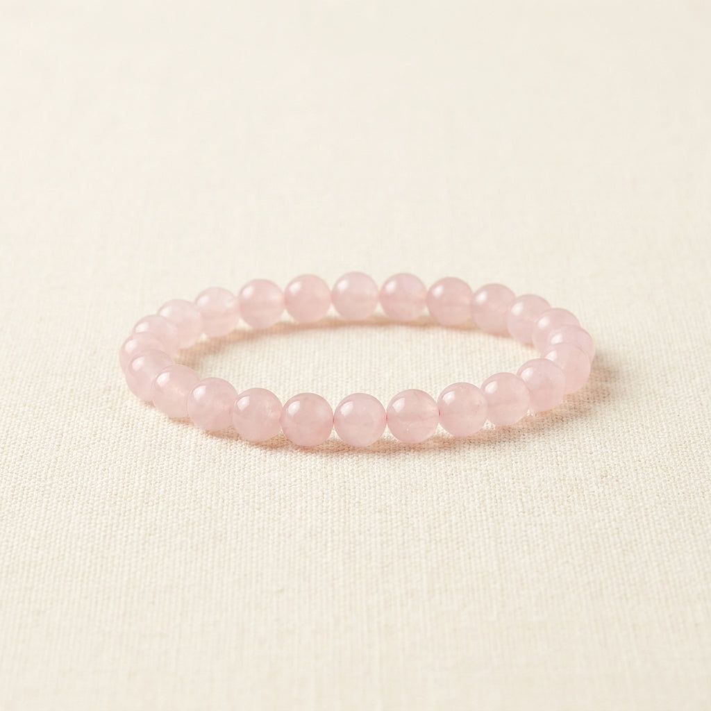 Rose Quartz Love & Serenity Bracelet - front view