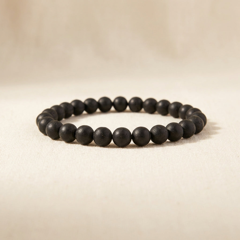 Black Tourmaline Protection Bracelet - front view