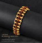 Gold Plated Modern Rudraksha Bracelet