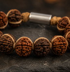 Rudraksha Sterling Silver Accent Bracelet