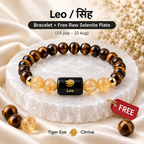 Leo Tiger Eye and Citrine zodiac bracelet — additional product view