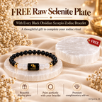 Scorpio (वृश्चिक राशि) Black Obsidian & Milky Quartz Band