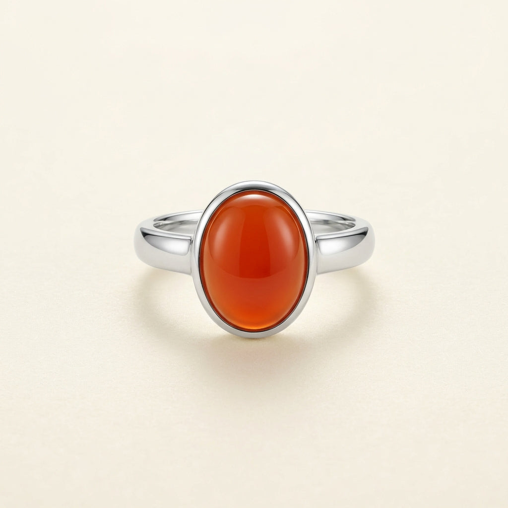 Scorpio Mars Zodiac Ring - carnelian hero shot