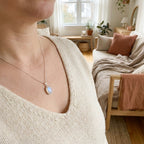 Number 2 Moon Numerology Pendant - worn necklace