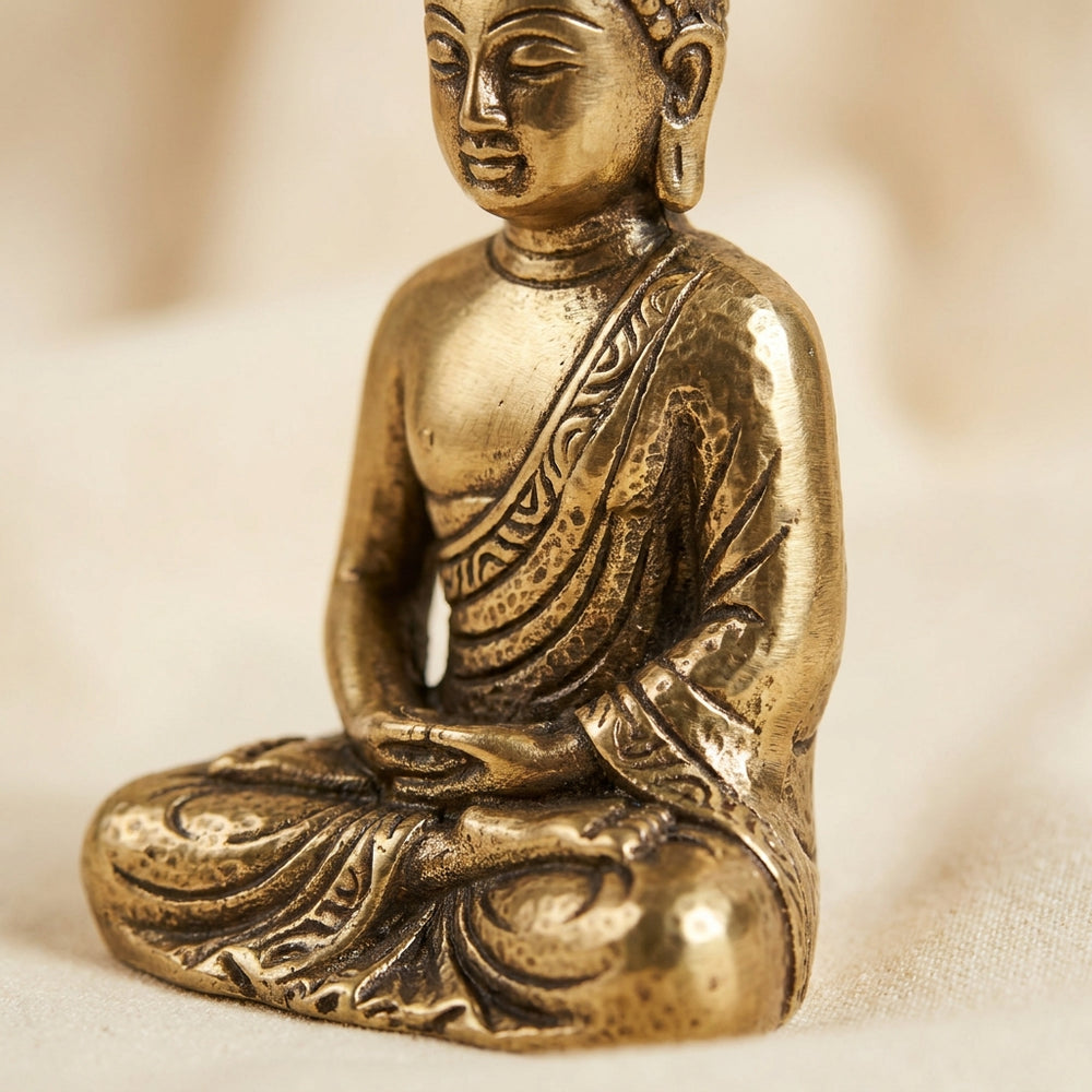 Vaastu Laughing Buddha Statue — Brass Finish — Everyday styling