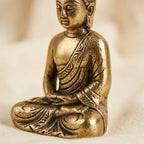 Laughing Buddha figurine, detail texture